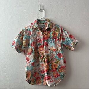Vintage Multicolor Floral Button Down Shirt